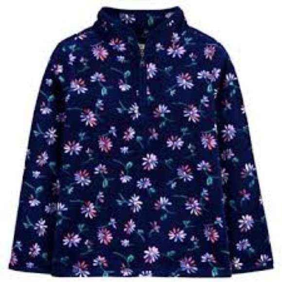 OshKosh B'gosh Other - Baby Girl OshKosh Fleece Pullover Sweatshirt Floral quarter zip size 12 months